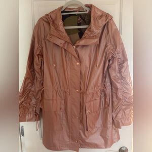 Soft Surroundings Copper Color Lightweight Hooded Rain Jacket - Med - Never Worn